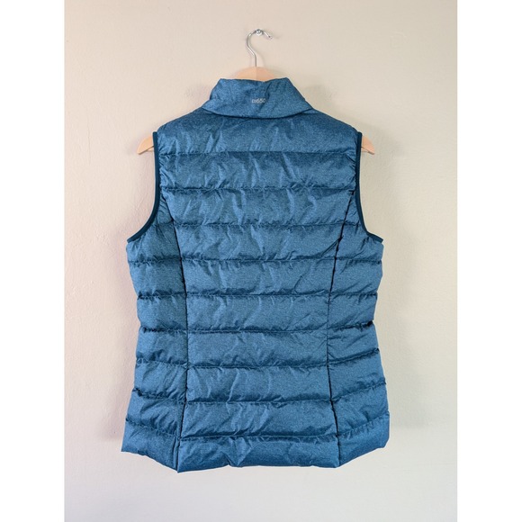 Eddie Bauer Women's Down Vest EB650 Teal Blue Puffer Hiking Outdoor Travel Sz L - Picture 5 of 9